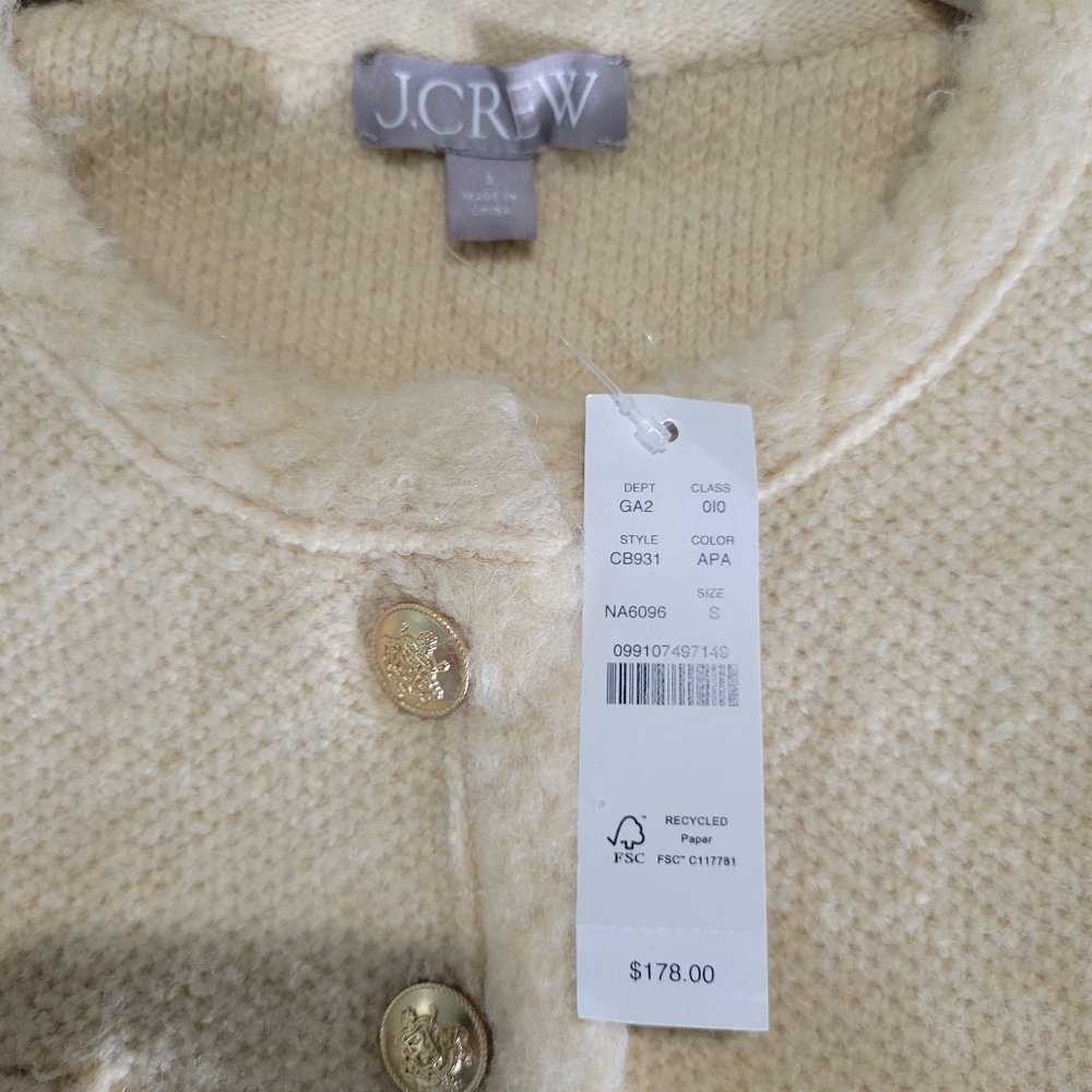 J Crew Textured sweater lady jacket CB931 SZ S NWT - Picture 10 of 11